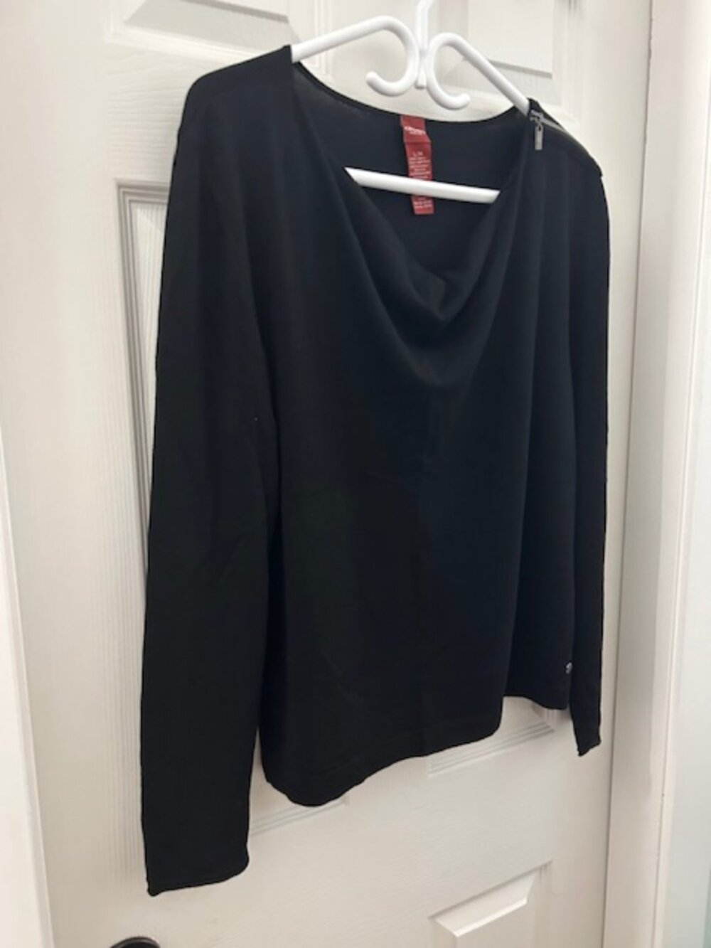 Olsen Europe Cowl Neck Sweater with Zipper Detail